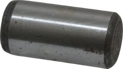 Value Collection - 3/8" Diam x 3/4" Pin Length Grade 8 Alloy Steel Standard Dowel Pin - C 50-58 Hardness, 28,700 Lb Breaking Strength, 1 Beveled & 1 Rounded End - Exact Tooling