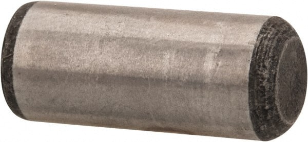 Value Collection - 3/8" Diam x 7/8" Pin Length Grade 8 Alloy Steel Standard Dowel Pin - C 50-58 Hardness, 28,700 Lb Breaking Strength, 1 Beveled & 1 Rounded End - Exact Tooling