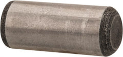 Value Collection - 3/8" Diam x 7/8" Pin Length Grade 8 Alloy Steel Standard Dowel Pin - C 50-58 Hardness, 28,700 Lb Breaking Strength, 1 Beveled & 1 Rounded End - Exact Tooling
