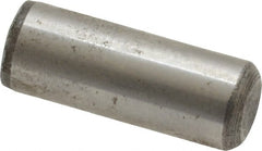 Value Collection - 3/8" Diam x 1" Pin Length Grade 8 Alloy Steel Standard Dowel Pin - C 50-58 Hardness, 28,700 Lb Breaking Strength, 1 Beveled & 1 Rounded End - Exact Tooling