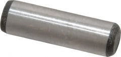 Value Collection - 3/8" Diam x 1-1/4" Pin Length Grade 8 Alloy Steel Standard Dowel Pin - C 50-58 Hardness, 28,700 Lb Breaking Strength, 1 Beveled & 1 Rounded End - Exact Tooling