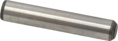 Value Collection - 3/8" Diam x 2" Pin Length Grade 8 Alloy Steel Standard Dowel Pin - C 50-58 Hardness, 28,700 Lb Breaking Strength, 1 Beveled & 1 Rounded End - Exact Tooling