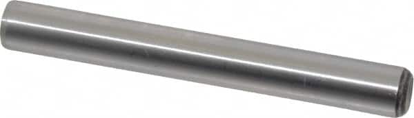 Value Collection - 3/8" Diam x 3" Pin Length Grade 8 Alloy Steel Standard Dowel Pin - C 50-58 Hardness, 28,700 Lb Breaking Strength, 1 Beveled & 1 Rounded End - Exact Tooling