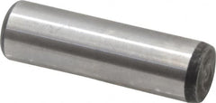 Value Collection - 7/16" Diam x 1-1/2" Pin Length Grade 8 Alloy Steel Standard Dowel Pin - C 50-58 Hardness, 39,100 Lb Breaking Strength, 1 Beveled & 1 Rounded End - Exact Tooling