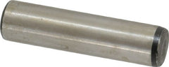 Value Collection - 7/16" Diam x 1-3/4" Pin Length Grade 8 Alloy Steel Standard Dowel Pin - C 50-58 Hardness, 39,100 Lb Breaking Strength, 1 Beveled & 1 Rounded End - Exact Tooling