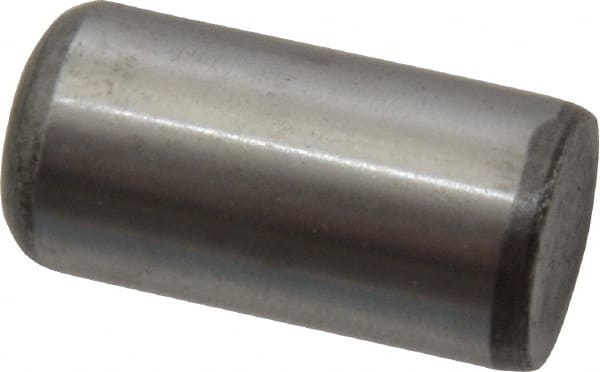 Value Collection - 1/2" Diam x 1" Pin Length Grade 8 Alloy Steel Standard Dowel Pin - C 50-58 Hardness, 51,000 Lb Breaking Strength, 1 Beveled & 1 Rounded End - Exact Tooling