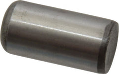 Value Collection - 1/2" Diam x 1" Pin Length Grade 8 Alloy Steel Standard Dowel Pin - C 50-58 Hardness, 51,000 Lb Breaking Strength, 1 Beveled & 1 Rounded End - Exact Tooling