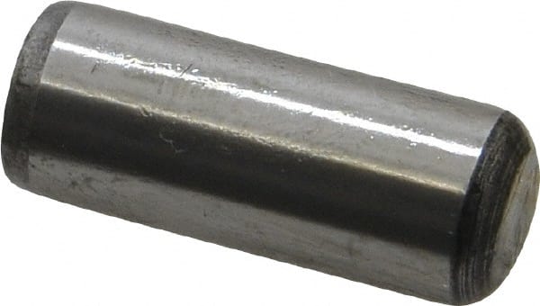 Value Collection - 1/2" Diam x 1-1/4" Pin Length Grade 8 Alloy Steel Standard Dowel Pin - C 50-58 Hardness, 51,000 Lb Breaking Strength, 1 Beveled & 1 Rounded End - Exact Tooling