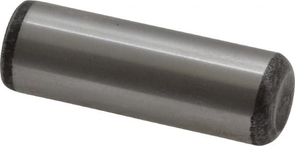 Value Collection - 1/2" Diam x 1-1/2" Pin Length Grade 8 Alloy Steel Standard Dowel Pin - C 50-58 Hardness, 51,000 Lb Breaking Strength, 1 Beveled & 1 Rounded End - Exact Tooling