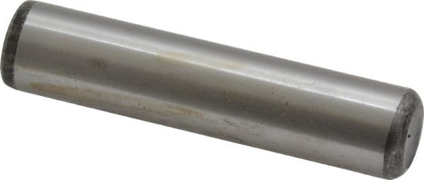 Value Collection - 1/2" Diam x 2-1/4" Pin Length Grade 8 Alloy Steel Standard Dowel Pin - C 50-58 Hardness, 51,000 Lb Breaking Strength, 1 Beveled & 1 Rounded End - Exact Tooling