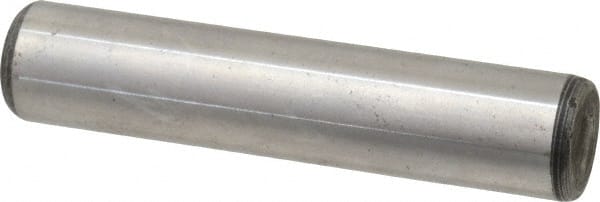 Value Collection - 5/8" Diam x 3" Pin Length Grade 8 Alloy Steel Standard Dowel Pin - C 50-58 Hardness, 79,800 Lb Breaking Strength, 1 Beveled & 1 Rounded End - Exact Tooling