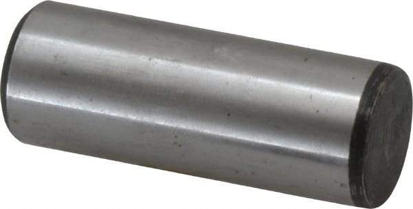 Value Collection - 3/4" Diam x 2" Pin Length Grade 8 Alloy Steel Standard Dowel Pin - C 50-58 Hardness, 114,000 Lb Breaking Strength, 1 Beveled & 1 Rounded End - Exact Tooling