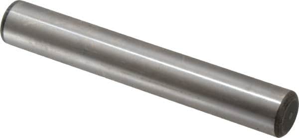 Value Collection - 3/4" Diam x 5" Pin Length Grade 8 Alloy Steel Standard Dowel Pin - C 50-58 Hardness, 114,000 Lb Breaking Strength, 1 Beveled & 1 Rounded End - Exact Tooling