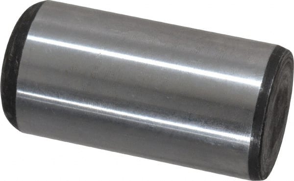 Value Collection - 1" Diam x 2" Pin Length Grade 8 Alloy Steel Standard Dowel Pin - C 50-58 Hardness, 204,000 Lb Breaking Strength, 1 Beveled & 1 Rounded End - Exact Tooling
