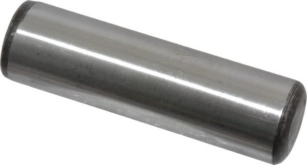 Value Collection - 1" Diam x 3-1/2" Pin Length Grade 8 Alloy Steel Standard Dowel Pin - C 50-58 Hardness, 204,000 Lb Breaking Strength, 1 Beveled & 1 Rounded End - Exact Tooling