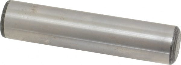 Value Collection - 1" Diam x 4-1/2" Pin Length Grade 8 Alloy Steel Standard Dowel Pin - C 50-58 Hardness, 204,000 Lb Breaking Strength, 1 Beveled & 1 Rounded End - Exact Tooling