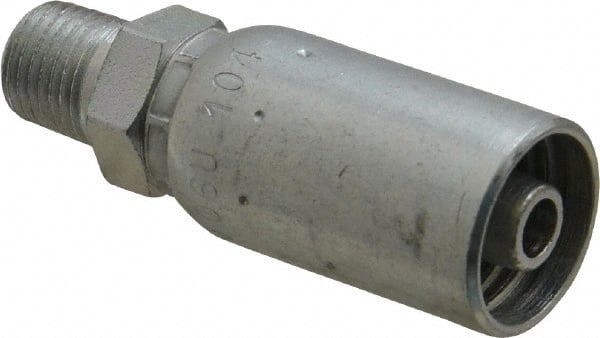 Eaton - 1/4-18 NPT Straight Hydraulic Hose Fitting - 3/8" Hose Diam - Exact Tooling