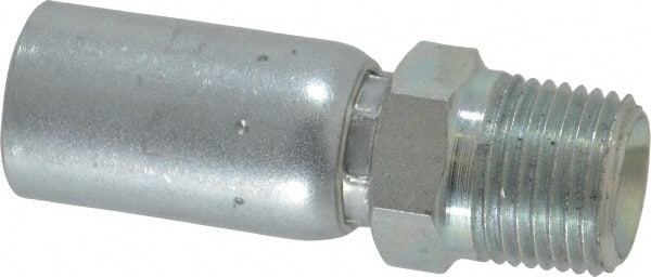 Eaton - 1/2-14 NPT Straight Hydraulic Hose Fitting - 3/8" Hose Diam - Exact Tooling