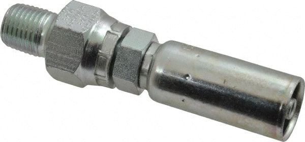 Eaton - 1/4-18 Thread Straight Hydraulic Hose Fitting - 1/4" Hose Diam - Exact Tooling
