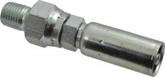 Eaton - 1/4-18 Thread Straight Hydraulic Hose Fitting - 1/4" Hose Diam - Exact Tooling