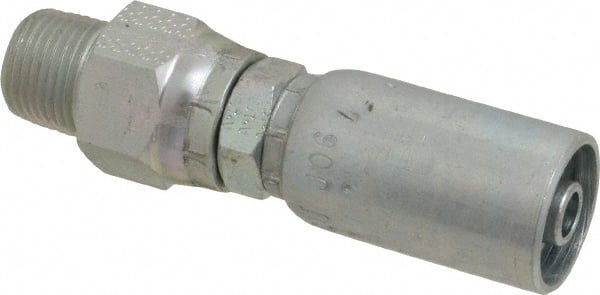 Eaton - 3/8-18 Thread Straight Hydraulic Hose Fitting - 3/8" Hose Diam - Exact Tooling