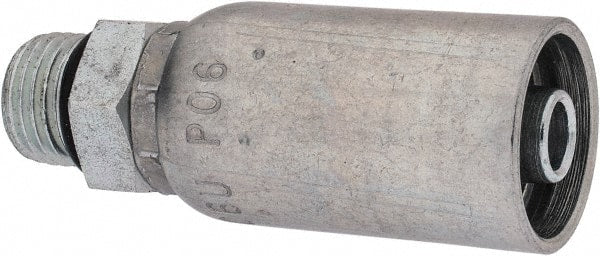 Eaton - 9/16-18 Thread Straight Hydraulic Hose Fitting - 3/8" Hose Diam - Exact Tooling