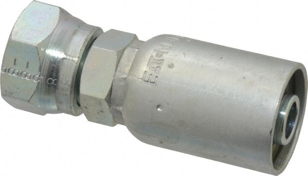 Eaton - 1/2-14 Thread Straight Hydraulic Hose Fitting - 1/2" Hose Diam - Exact Tooling