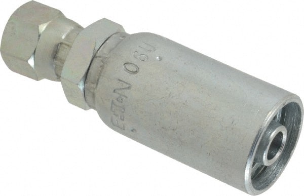 Eaton - 7/16-20 SAE Straight Hydraulic Hose Fitting - 3/8" Hose Diam - Exact Tooling