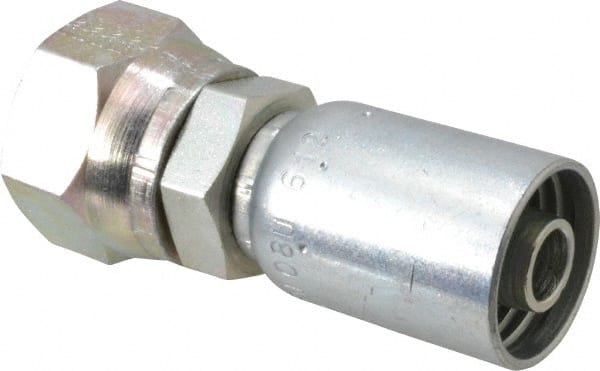 Eaton - 1-1/16-12 SAE Straight Hydraulic Hose Fitting - 1/2" Hose Diam - Exact Tooling