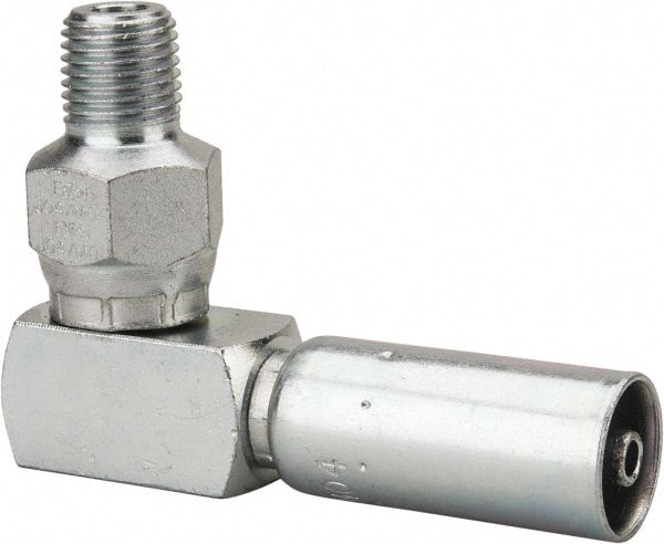 Eaton - 1/4-18 Thread Hydraulic Hose Elbow - 1/4" Hose Diam - Exact Tooling