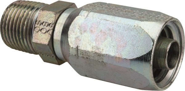 Eaton - 1/2-14 Thread Straight Hydraulic Hose Fitting - 1/2" Hose Diam - Exact Tooling