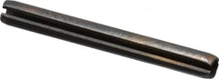 Made in USA - 3/32" Diam x 7/8" Long Slotted Spring Pin - Grade 1070-1090 Alloy Steel, Black Oxide Finish - Exact Tooling