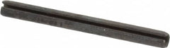 Made in USA - 3/32" Diam x 1" Long Slotted Spring Pin - Grade 1070-1090 Alloy Steel, Black Oxide Finish - Exact Tooling