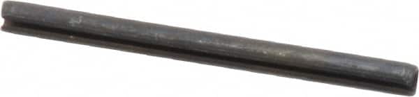 Made in USA - 3/32" Diam x 1-1/4" Long Slotted Spring Pin - Grade 1070-1090 Alloy Steel, Black Oxide Finish - Exact Tooling