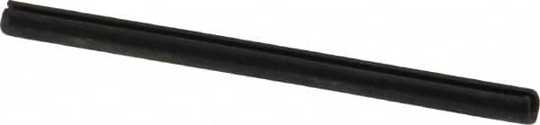 Made in USA - 3/32" Diam x 1-1/2" Long Slotted Spring Pin - Grade 1070-1090 Alloy Steel, Black Oxide Finish - Exact Tooling
