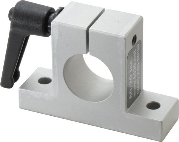80/20 Inc. - 3 Inch Wide x 2-1/8 Inch High x 7/8 Inch Deep Horizontal Quick Clamp - 1.004 Inch Hole x 0.257 Inch Bolt Hole Diameter - Exact Tooling