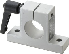 80/20 Inc. - 3 Inch Wide x 2-1/8 Inch High x 7/8 Inch Deep Horizontal Quick Clamp - 1.004 Inch Hole x 0.257 Inch Bolt Hole Diameter - Exact Tooling