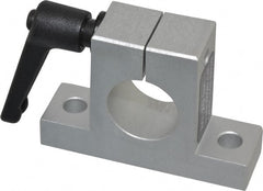 80/20 Inc. - 3 Inch Wide x 2-1/8 Inch High x 7/8 Inch Deep Horizontal Quick Clamp - 1.004 Inch Hole x 0.328 Inch Bolt Hole Diameter - Exact Tooling