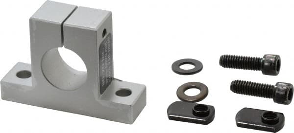 80/20 Inc. - 3 Inch Wide x 2-1/8 Inch High x 7/8 Inch Deep Single Horizontal Base - 1.004 Inch Hole x 0.328 Inch Bolt Hole Diameter - Exact Tooling