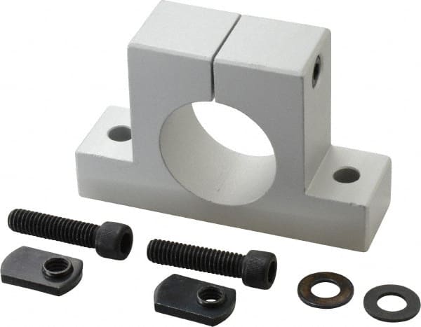 80/20 Inc. - 3-7/8 Inch Wide x 2-1/2 Inch High x 1-1/8 Inch Deep Single Horizontal Base - 1.505 Inch Hole x 0.328 Inch Bolt Hole Diameter - Exact Tooling