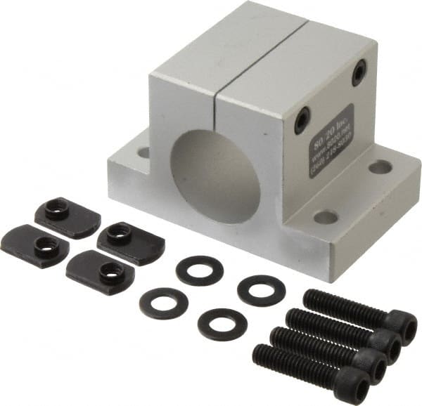 80/20 Inc. - 1-1/2 Inch Wide x 2-1/2 Inch High x 3-7/8 Inch Deep Double Horizontal Base - 1.505 Inch Hole x 0.328 Inch Bolt Hole Diameter - Exact Tooling