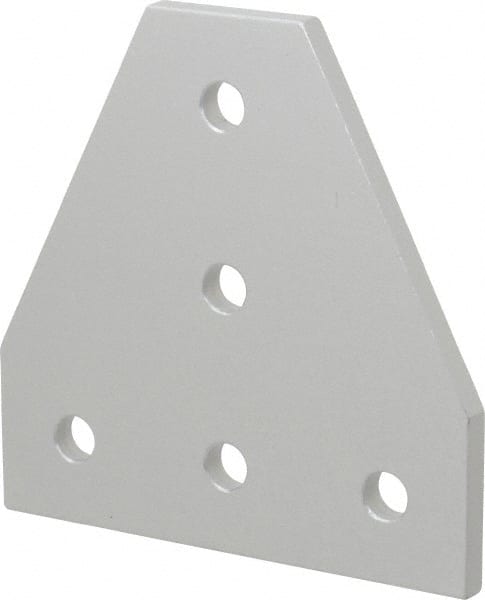 80/20 Inc. - 3" Wide, 3" High, Open Shelving 5 Hole Tee Plate - Aluminum, Use with Series 10 & Bolt Kit 3393 - Exact Tooling
