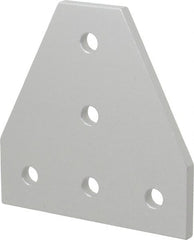 80/20 Inc. - 3" Wide, 3" High, Open Shelving 5 Hole Tee Plate - Aluminum, Use with Series 10 & Bolt Kit 3393 - Exact Tooling