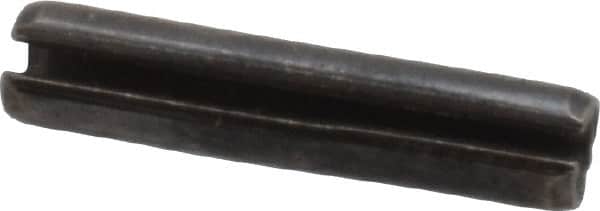 Made in USA - 1/8" Diam x 5/8" Long Slotted Spring Pin - Grade 1070-1090 Alloy Steel, Black Oxide Finish - Exact Tooling