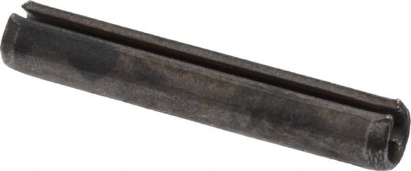 Made in USA - 1/8" Diam x 3/4" Long Slotted Spring Pin - Grade 1070-1090 Alloy Steel, Black Oxide Finish - Exact Tooling