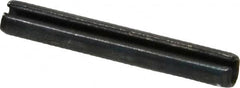Made in USA - 1/8" Diam x 7/8" Long Slotted Spring Pin - Grade 1070-1090 Alloy Steel, Black Oxide Finish - Exact Tooling