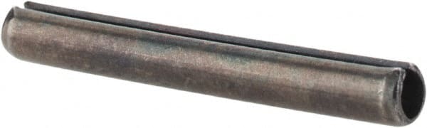 Made in USA - 1/8" Diam x 1" Long Slotted Spring Pin - Grade 1070-1090 Alloy Steel, Black Oxide Finish - Exact Tooling
