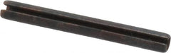 Made in USA - 1/8" Diam x 1-1/8" Long Slotted Spring Pin - Grade 1070-1090 Alloy Steel, Black Oxide Finish - Exact Tooling