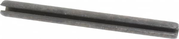 Made in USA - 1/8" Diam x 1-3/8" Long Slotted Spring Pin - Grade 1070-1090 Alloy Steel, Black Oxide Finish - Exact Tooling