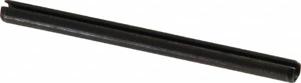 Made in USA - 1/8" Diam x 1-3/4" Long Slotted Spring Pin - Grade 1070-1090 Alloy Steel, Black Oxide Finish - Exact Tooling